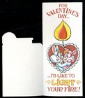 Vintage Valentines Day Card Retro  zippo  Lighter Like 2 Light Your Fire Nos 103