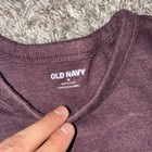 Old Navy Men s Maroon Cotton Knit Solid Crew Neck Long Sleeve Tagless Tee M