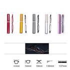 Mini Compact Reading Glasses W aluminum Tube Case Men Women Spring Hinge Reader