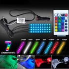 Rgb Led Glow Interior Car Lamp Kit Under Dash Foot Well Seats Inside Lighting Us