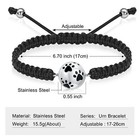 Paw Urn Bracelet For Ashes Dog Cat Pet Paw Print Cremation Jewelry For Pet Ashes