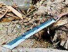 Ubr Custom Handmade High Carbon Steel Camping Machete With Leather Sheath