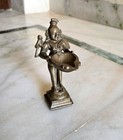 Antique Brass Hindu Goddess Deeplakshmi Statue Rare Home Decor Sculpture