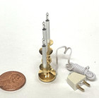 Dollhouse Miniature Lamp With Candle Lights And A  Brass Base