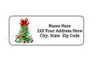 30 Ribbon Christmas Tree Personalized Return Address Labels 1 In X 2 625 In