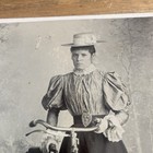 Circa 1890s Cabinet Card Lady In Dress With Her Bike St  Ives Cornwall
