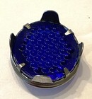 New Redfox Smooth Cut Dot Jeweled Glass 1  Reflector 4 Tab Dark Blue