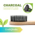 Biodegradable Bamboo Toothbrush With Black Bristles - 10 Pack  Bpa Free