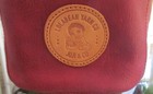 New Joji   Co  Hand Made Leather Project Bag Bucket W lolabean Yarn Co