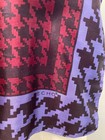 Echo Brand- Burgundy  Purple   Black Houndstooth Neckerchief  Signed- G-73