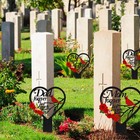 Memorial Grave Markers Cemetery Decorations  Heart Memorial Cemetery Stakes