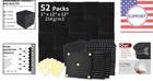 Acoustic Foam Panels 1 x12  - 52 Pack For Home Studio Noise Absorption   Safety