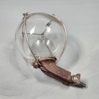 Vtg Industrial Jelly Jar Explosion Proof Caged Globe Cast Iron Swivel Wall Light
