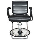 Puresana Chromium Kyler 360 Degree Professional All Purpose Salon Chair  Black