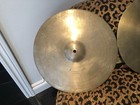 A  Zildjian 1940   s Trans Stamp 15    Sizzle Hats Hand Hammering Vintage Rare 