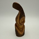 Vtg Nadjiwon Wood Carved Sumac 6    Owl Sculpture Native Folk Art Canada Signed