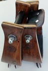 3  Slaton Wood Bell Ranch Roping Saddle Stirrups 