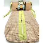 Lambs And Ivy Owl Woodland Tales Nursery Diaper Stacker Green brown Check Euc