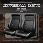Classic Universal Obs Style Seats Low Back Bucket Seats W Sliders 2pcs