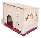 Pet Rabbit House Cage Wood Hutch Extension Nesting Steel For Small Animals Home