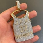 5 50ct Round Moissanite Unisex Initial Any Letter Pendant 925 Sterling Sliver