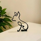 Metal Cat Dog Statue Modern Abstract Art Sculpture Ornaments Home Office Decor