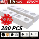 200pcs Assorted Coin Holders 2x2 Cardboard Mylar Flips Include 4 Sizes New