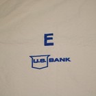 Vintage Us Bank Money Bag Canvas Deposit 17 5 x20  Blue Lettering Shield Logo