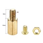 10 Sets m4 Hex Brass Standoff Spacer 10mm 6mm Male-female  Screw Nut Kit