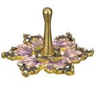 Matashi Hand Painted Purple Grapes Spinning Dreidel Holiday Ornaments  pewter 