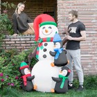 6ft Christmas Inflatable Snowman   Penguins Led Lighted Blow-up Yard Lawn Deco