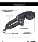 Tactical Single One Point Rifle Sling Gun Strap Push Button Picatinny Rail Mount