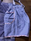 Vintage Lot Of 4 Handmade Half Aprons Floral Cottons And Solids