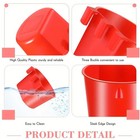 40 Cup Hanging Water Feed Cage Cups Poultry Gamefowl Rabbit Chicken Hang Red