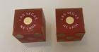 Vintage 70   s Era Red Frosted Dice From The Las Vegas Casino With Gold Maxim Logo