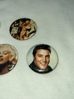 Lot Of 1 5    Pinbacks  Reproductions Of Old Celebrities And Movies  