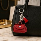 Bling Rhinestone Mini Purse Keychain Crystal Handbag Bag Charm Tassel Keyring