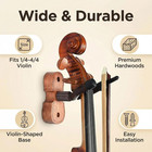 Violin Hanger Wall Mount With Bow Holder Home   Studio Wall Mount Violin Viola S