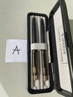 Vtg Set Of Parker Classic Ball Pen   Mechanical Pencil Case Ballpoint Black Gold