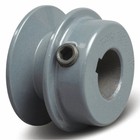 Motor Pulley 3 4  Bore X 2  Dia  Set Screw Solid Cast Iron V-belt Fixed Bore