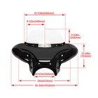 Fits Harley Yamaha Honda Motorcycle Front Batwing Fairing Windshield  Abs