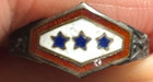 Wwi - Wwii Sterling 3 Sons In Service Home Front Mother s Ring Size 6 3 4