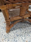 Rare Vintage Rattan Bamboo   Wicker   Wood Handmade 25-1 2  X 11  Umbrella Stand