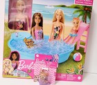    barbie Blitz Pool Bath Playset kinetic Sand Pink Crystal  Puppy See Pictures