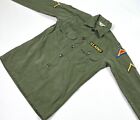 Us Army Vintage Fruit Of The Loom Shirt Medium 1950s 7th Army Patch Green