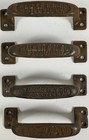 Antique Walker Bin Co Cast Iron Seed Bin Cabinet Pull Handles Hardware Victorian