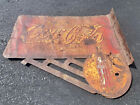 Vintage Crusty Rusty Patina Coca Cola Flange Sign
