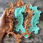 Vintage Scrolls Frame Silicone Mold Food Safe Fondant Clay Relief Frame Epoxy