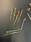 Vtg Huge Lot Rhinestone Hair Barrettes Pins Some Marked Taiwan Korea Hand Flower