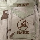 Rare  Vintage Usaf M-1965 M65 Desert Camo Field Jacket 1999 Med Regular Seabees